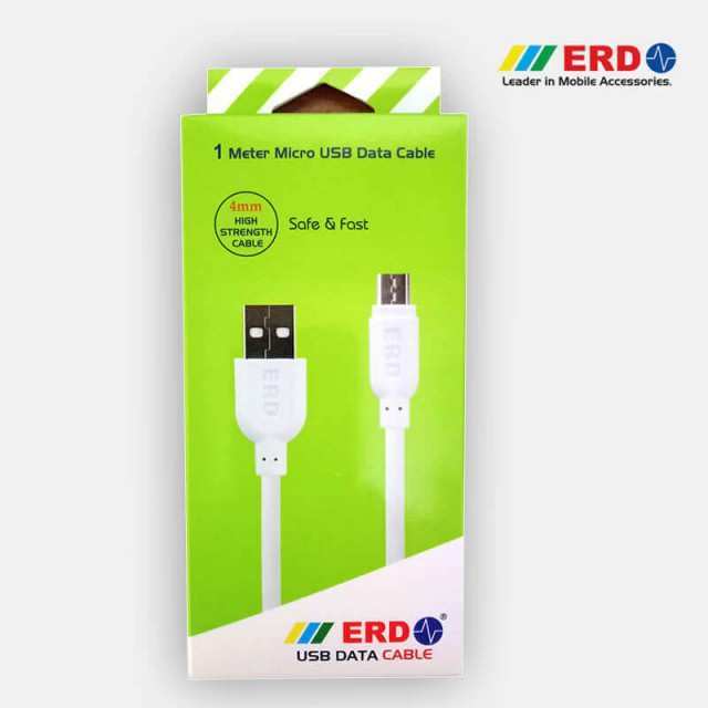 White ERD UC-21 Mico USB Data Cable – 2.1Amp